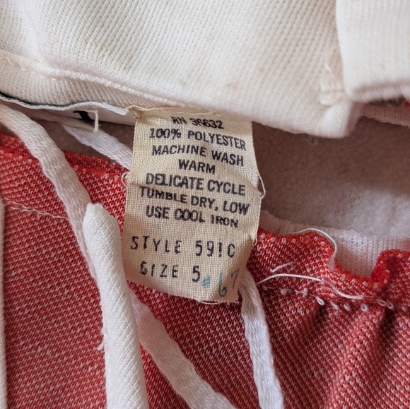 Vtg 1970s PBJ by Jerell summer dress size 5 Red and white polka dot maxi Dress - Picture 10 of 10